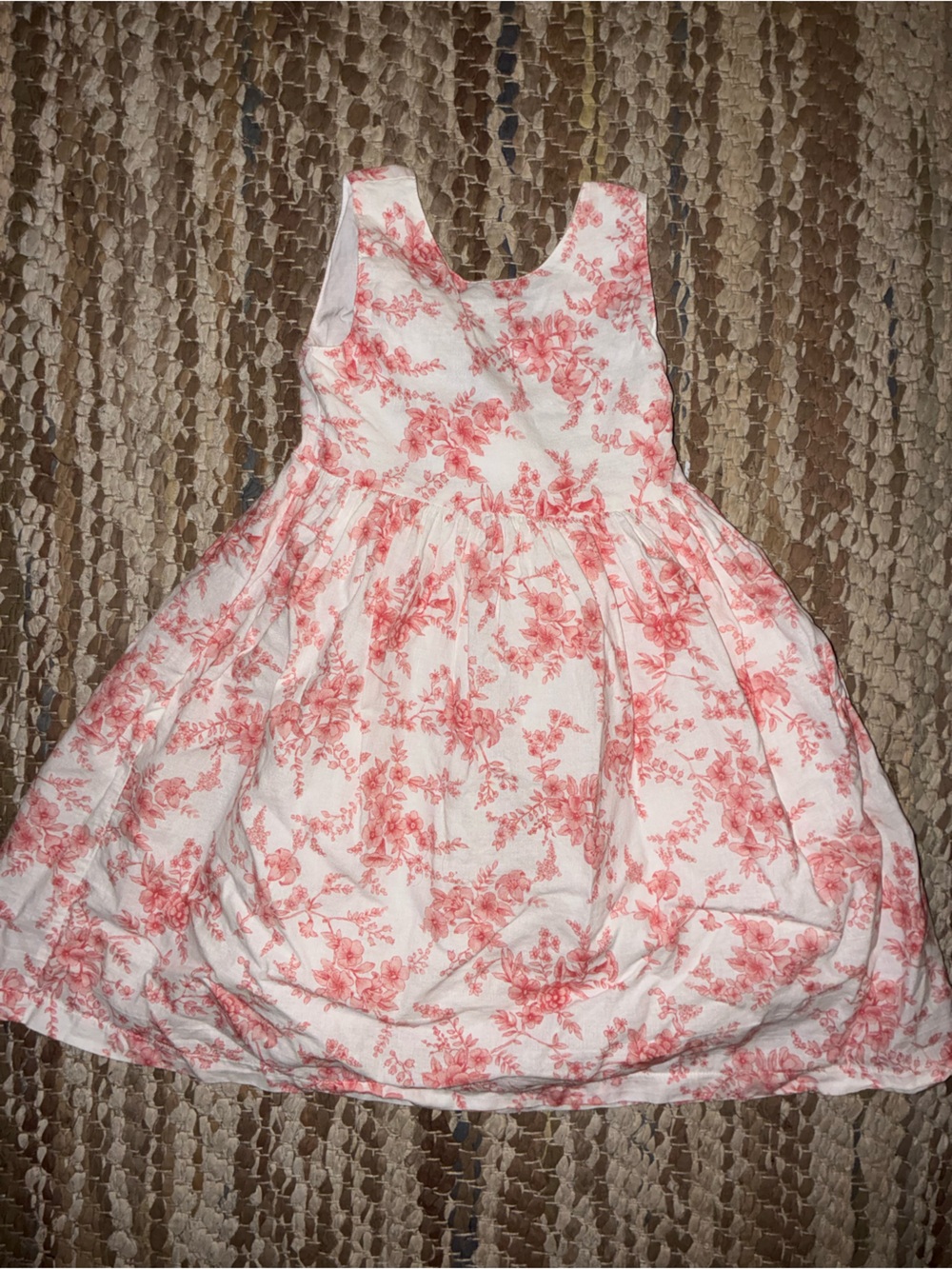 Trotters Coral and White Floral Girls' Party Dress